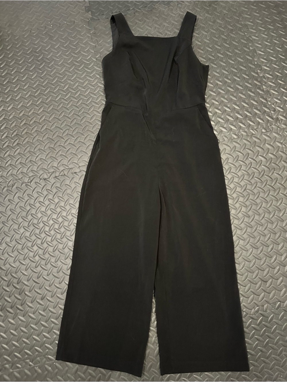 Dynamite Black Square-Neck 3/4 Wide-Leg Jumpsuit